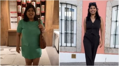 “I lost 40 kgs from Sept 2022 to Dec 2023," wrote Saachi Pai. (Instagram/@saachi.pai) “I lost 40 kgs from Sept 2022 to Dec 2023," wrote Saachi Pai. (Instagram/@saachi.pai)