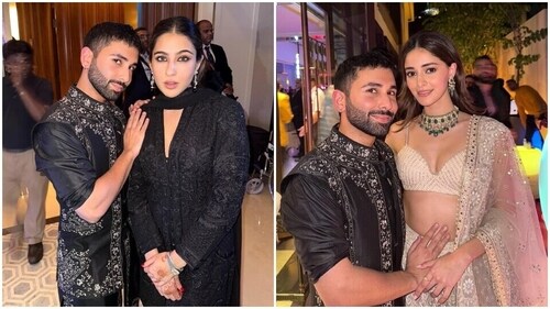 Sara Ali Khan and Ananya Panday pose with Orry.