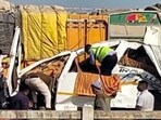 Seven passengers were killed instantly, and several others were trapped inside the wreckage, said the official. Seven passengers were killed instantly, and several others were trapped inside the wreckage, said the official.