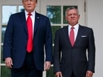 FILE - President Donald Trump stands with Jordan's King Abdullah II at the White House, June 25, 2018, in Washington. (AP Photo/Evan Vucci, File)