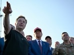 Elon Musk talks with President-elect Donald Trump before the launch of the sixth test flight of the SpaceX Starship rocket.