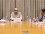 Union home minister Amit Shah chairs high-level meeting to review the security situation in Jammu and Kashmir, in New Delhi, Tuesday,