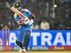 India's Virat Kohli plays a shot during the second ODI against England. India's Virat Kohli plays a shot during the second ODI against England.