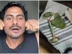 Fitness infleuncer shows how to use God's gua sha - your hands - to achieve a snatched face. 