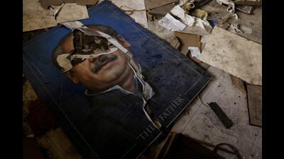 FILE PHOTO: A vandalised photograph of Bangabandhu Sheikh Mujibur Rahman, father of the ousted PM Sheikh Hasina, is seen inside his demolished Dhanmondi-32 residence, in Dhaka, Bangladesh February 6, 2025. REUTERS/Mohammad Ponir Hossain/File Photo (REUTERS) FILE PHOTO: A vandalised photograph of Bangabandhu Sheikh Mujibur Rahman, father of the ousted PM Sheikh Hasina, is seen inside his demolished Dhanmondi-32 residence, in Dhaka, Bangladesh February 6, 2025. REUTERS/Mohammad Ponir Hossain/File Photo (REUTERS)