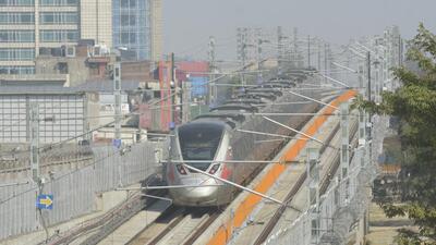 Once operational, the 6km stretch in Meerut will see both six-coach RRTS trains and three-coach Metro trains running on the same rail infrastructure, said NCRTC officials. (Sakib Ali/HT Photo)