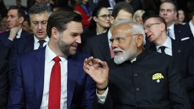 Prime Minister Narendra Modi with US Vice President JD Vance during the AI Action Summit, in Paris, France. (PMO)