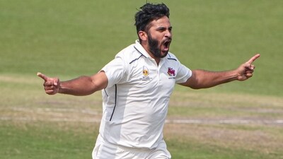 Mumbai's Shardul Thakur celebrates after taking the wicket of Haryana's Rohit Sharma during the fourth day of Ranji Trophy quarterfinal cricket match between Mumbai and Haryana, at Eden Gardens in Kolkata (PTI) Mumbai's Shardul Thakur celebrates after taking the wicket of Haryana's Rohit Sharma during the fourth day of Ranji Trophy quarterfinal cricket match between Mumbai and Haryana, at Eden Gardens in Kolkata (PTI)