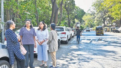 Residents of Mount Mary, too had expressed their opposition to the cement concrete road on Mount Mary Road last month. (Raju Shinde) Residents of Mount Mary, too had expressed their opposition to the cement concrete road on Mount Mary Road last month. (Raju Shinde)