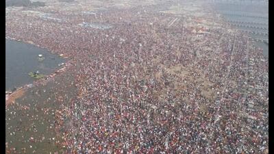 Some 1.23 crore people had taken a dip at Sangam by 6 pm on Tuesday--a day ahead of Maghi Purnima bathing. (Sourced)