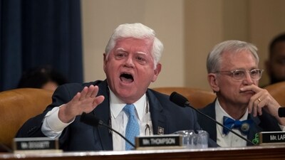 FILE - Rep. John Larson, D-Conn., joined at right by Rep. Earl Blumenauer, D-Ore., questions House Ways and Means Committee Chairman Kevin Brady, R-Texas, on Capitol Hill in Washington, Nov. 6, 2017. (AP Photo/J. Scott Applewhite, File) (AP) FILE - Rep. John Larson, D-Conn., joined at right by Rep. Earl Blumenauer, D-Ore., questions House Ways and Means Committee Chairman Kevin Brady, R-Texas, on Capitol Hill in Washington, Nov. 6, 2017. (AP Photo/J. Scott Applewhite, File) (AP)