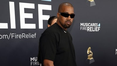 Kanye West resumed his antisemitic rants on X/Twitter after the infamous Grammys red carpet stunt with his wife, Bianca Censori. (Getty Images via AFP) Kanye West resumed his antisemitic rants on X/Twitter after the infamous Grammys red carpet stunt with his wife, Bianca Censori. (Getty Images via AFP)