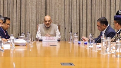 Union home minister Amit Shah chairs high-level meeting to review the security situation in Jammu and Kashmir, in New Delhi, Tuesday, (PTI) Union home minister Amit Shah chairs high-level meeting to review the security situation in Jammu and Kashmir, in New Delhi, Tuesday, (PTI)