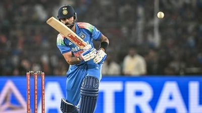 India's Virat Kohli plays a shot during the second ODI against England. (AFP)