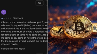 A woman's breakup due to her boyfriend's cryptocurrency addiction sparked a viral review on a trading app. A woman's breakup due to her boyfriend's cryptocurrency addiction sparked a viral review on a trading app.