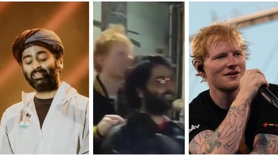 Arijit Singh gave 'good friend' Ed Sheeran a tour of his hometown. Arijit Singh gave 'good friend' Ed Sheeran a tour of his hometown.