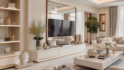From Drab to Fab: Elevate Your Living Room with These Solid Wood Styling Tricks. (Image by House Design) From Drab to Fab: Elevate Your Living Room with These Solid Wood Styling Tricks. (Image by House Design)