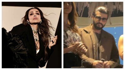Arjun Kapoor did not look pleased when Malaika's name was taken during the promotions.