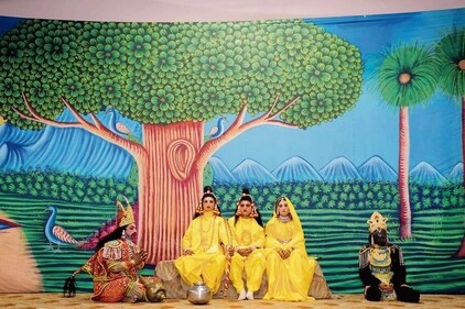 A scene from the Raas Leela directed by Swami Ram Vallabh Sharma. A scene from the Raas Leela directed by Swami Ram Vallabh Sharma.