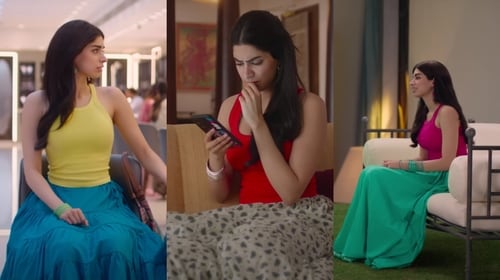 Khushi Kapoor's long skirts in Loveyapa