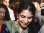 Radhika Merchant visited Mahakumbh with her husband and family. Radhika Merchant visited Mahakumbh with her husband and family.