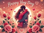 Happy Hug Day 2025: On Hug Day, celebrated on February 12, couples share warm hugs and affectionate messages. (AI generated image )