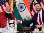 U.S. Vice President JD Vance shakes hands with Indian Prime Minister Narendra Modi during a bilateral meeting, at the residence of the U.S. Ambassador in Paris, France, February 11, 2025. REUTERS/Leah Millis/Pool