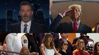 Jimmy Kimmel fact-checked Trump’s remarks about Taylor Swift being booed at Super Bowl 2025. (File Images) Jimmy Kimmel fact-checked Trump’s remarks about Taylor Swift being booed at Super Bowl 2025. (File Images)