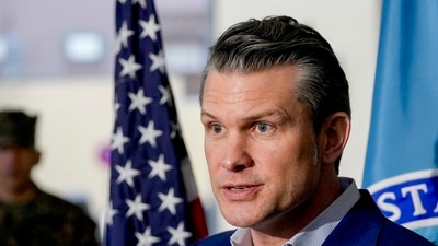 Pete Hegseth, the newly appointed US Secretary of Defence, came at NATO headquarters on Wednesday for his first talks with the goal of pressuring European countries to increase military spending and support for Ukraine. (AP) Pete Hegseth, the newly appointed US Secretary of Defence, came at NATO headquarters on Wednesday for his first talks with the goal of pressuring European countries to increase military spending and support for Ukraine. (AP)