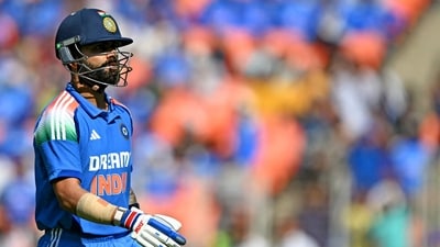 India's Virat Kohli walks back to the pavilion after his dismissal during the third one-day international (ODI) cricket match between India and England at the Narendra Modi Stadium in Ahmedabad on February 12 (AFP) India's Virat Kohli walks back to the pavilion after his dismissal during the third one-day international (ODI) cricket match between India and England at the Narendra Modi Stadium in Ahmedabad on February 12 (AFP)