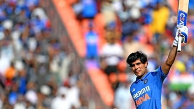 Shubman Gill was player of the match and player of the series after smashing 112 off 102 balls as he powered India to a 142-run win against England in the third ODI. India have thus sweeped the series 3-0. (AFP) Shubman Gill was player of the match and player of the series after smashing 112 off 102 balls as he powered India to a 142-run win against England in the third ODI. India have thus sweeped the series 3-0. (AFP)