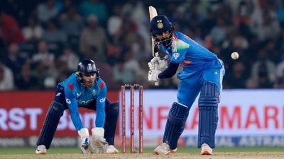 India's KL Rahul in action (REUTERS)