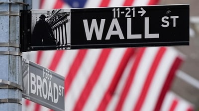 FILE - A sign outside the New York Stock Exchange marks the intersection of Wall and Broad Streets, Tuesday, Jan. 28, 2025, in New York. (AP Photo/Julia Demaree Nikhinson, File) (AP) FILE - A sign outside the New York Stock Exchange marks the intersection of Wall and Broad Streets, Tuesday, Jan. 28, 2025, in New York. (AP Photo/Julia Demaree Nikhinson, File) (AP)