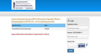 IBPS SO 2025: Link for uploading documents for interview active, link here IBPS SO 2025: Link for uploading documents for interview active, link here