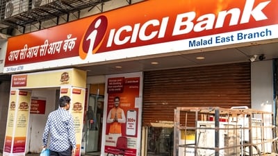 Bank holiday today: Signage at an ICICI Bank Ltd. branch in Mumbai, India, on Thursday, Oct. 24, 2024. (Abeer Khan/Bloomberg)