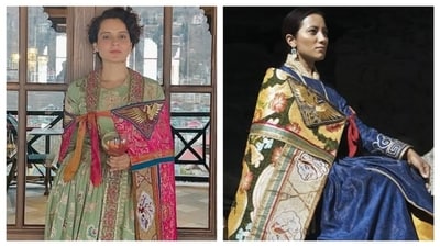 Kangana Ranaut wore the goncha, traditional attire of Ladakhi women, recently. (Instagram/ Kangana Ranaut) Kangana Ranaut wore the goncha, traditional attire of Ladakhi women, recently. (Instagram/ Kangana Ranaut)