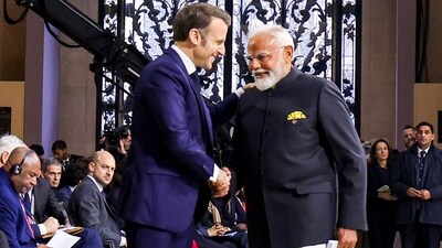Prime Minister Narendra Modi greeted and interacted with the Indian diaspora in Marseille, alongside French President Emmanuel Macron. (PMO) Prime Minister Narendra Modi greeted and interacted with the Indian diaspora in Marseille, alongside French President Emmanuel Macron. (PMO)