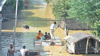 The country was ranked sixth in the Climate Risk Index, 2025 published by Germanwatch, an independent development, environmental, and human rights organisation. (HT Photo) The country was ranked sixth in the Climate Risk Index, 2025 published by Germanwatch, an independent development, environmental, and human rights organisation. (HT Photo)