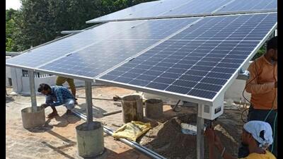 To install the panels, residents apply to PSPCL. After eligibility checks and site inspection, approved vendors set them up, followed by a final verification. (HT File) To install the panels, residents apply to PSPCL. After eligibility checks and site inspection, approved vendors set them up, followed by a final verification. (HT File)