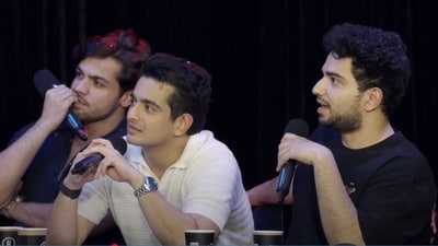 YouTuber Ashish Chanchlani, podcaster Ranveer Allahbadia and Samay Raina on ‘India’s Got Latent show’ show.