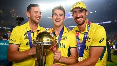 So what if Josh Hazlewood (L), Pat Cummins (M) and Mitchell Starc aren't playing? David Warner still feels Australia have a very good chance of winning the Champions Trophy (Getty) So what if Josh Hazlewood (L), Pat Cummins (M) and Mitchell Starc aren't playing? David Warner still feels Australia have a very good chance of winning the Champions Trophy (Getty)