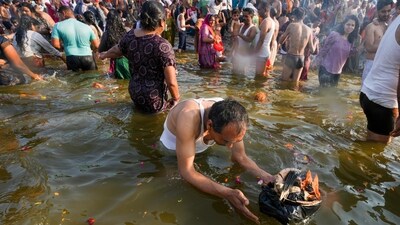 Uttar Pradesh Chief Minister Yogi Adityanath from his office monitored the Magh Purnima 'snan' taking place at the Sangam. (PTI) Uttar Pradesh Chief Minister Yogi Adityanath from his office monitored the Magh Purnima 'snan' taking place at the Sangam. (PTI)