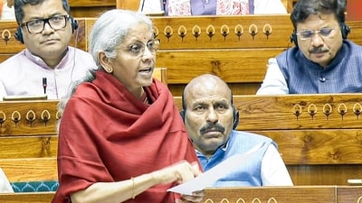 Union finance minister Nirmala Sitharaman replied to the debate on Union Budget 2025 in the Lok Sabha on Tuesday (ANI) Union finance minister Nirmala Sitharaman replied to the debate on Union Budget 2025 in the Lok Sabha on Tuesday (ANI)