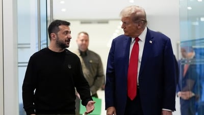 File photo of Donald Trump meeting Ukraine's President Volodymyr Zelenskyy at Trump Tower, Sept 27, 2024, in New York. (AP) File photo of Donald Trump meeting Ukraine's President Volodymyr Zelenskyy at Trump Tower, Sept 27, 2024, in New York. (AP)