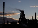 A view shows the last working blast furnace of Tata Steel Port Talbot steel production plant at Port Talbot, on the last day of its functioning, in Wales, Britain.