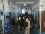A visual from the Imphal hospital where the injured were taken (ANI)