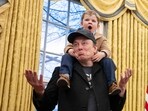 Tesla and SpaceX CEO Elon Musk with his son X � A-Xii join US President Donald Trump as he signs executive orders in the Oval Office of the White House in Washington, DC. Tesla and SpaceX CEO Elon Musk with his son X � A-Xii join US President Donald Trump as he signs executive orders in the Oval Office of the White House in Washington, DC.