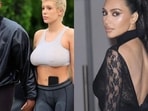 Kanye West with wife Bianca Censori, and Kim Kardashian. Kanye West with wife Bianca Censori, and Kim Kardashian.