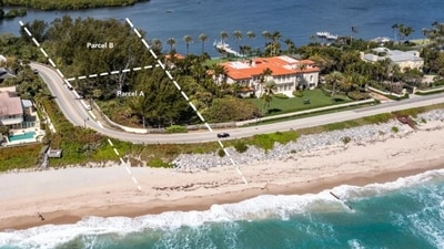The two-acre property at 1980 South Ocean Boulevard is the "only available vacant parcel stretching from intracoastal to ocean," according to its new $200 million listing, (1980southocean.com; Living Proof Photography) The two-acre property at 1980 South Ocean Boulevard is the "only available vacant parcel stretching from intracoastal to ocean," according to its new $200 million listing, (1980southocean.com; Living Proof Photography)
