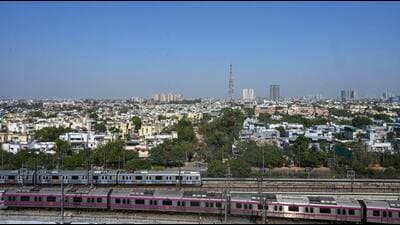 A topography study is crucial to fix the alignment of the Metro link, while keeping in mind the hurdles and challenges. The survey will be over shortly as the central government will soon settle the funding pattern and also approve the DPR, paving way for work to begin at the site. (Sunil Ghosh/HT Photo)